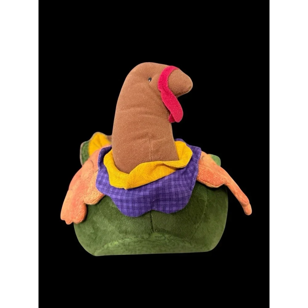 Hallmark Stuffed Plush Quilted Turkey Decor Thanksgiving Fall Table Centerpiece